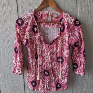 Lucky Brand Tribal Print Blouse